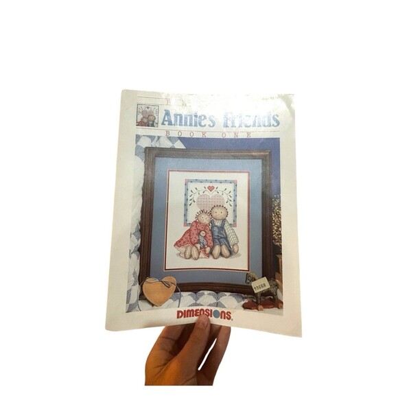 Lot Of 5 80s Folk Art Country Themed Counted Cross Stitch Patterns Bunnies Geese - Picture 2 of 15